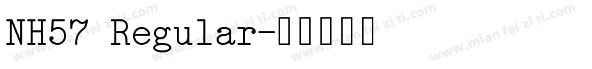 NH57 Regular字体转换